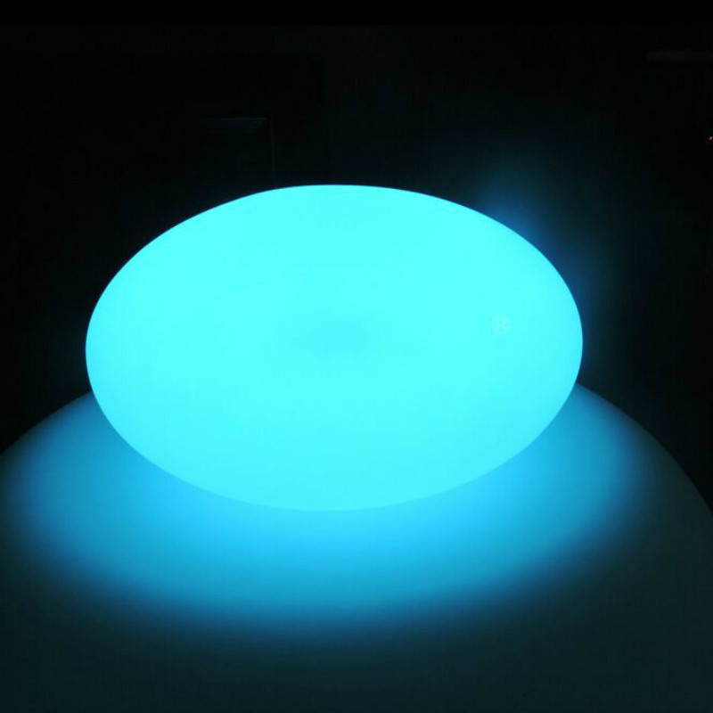 D32xH20cm Flat LED Ball | Led mood light Rechargeable Remote Control LED Egg Lights IP65 Waterproof 16 inch RGB Colors Flat LED Ball