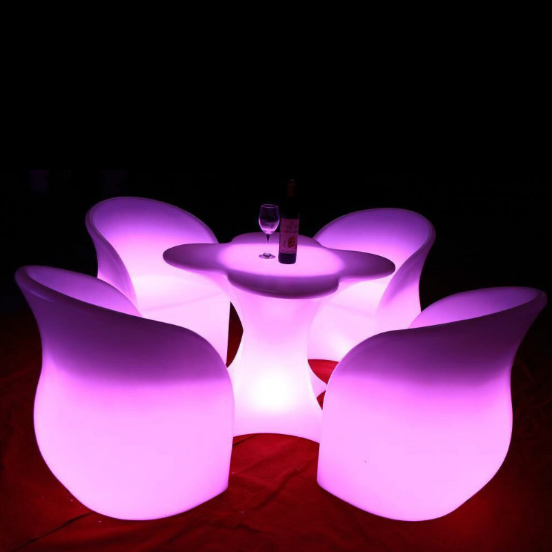 led bar Chairs | RGB 16 Colors Garden Patio Sets led furniture led chairs led light table rechargeable