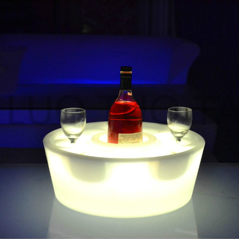 Colorful LED wine Tray | Swimming Pool Waterproof led light wine serving tray for Bar Night Club Party Decoration
