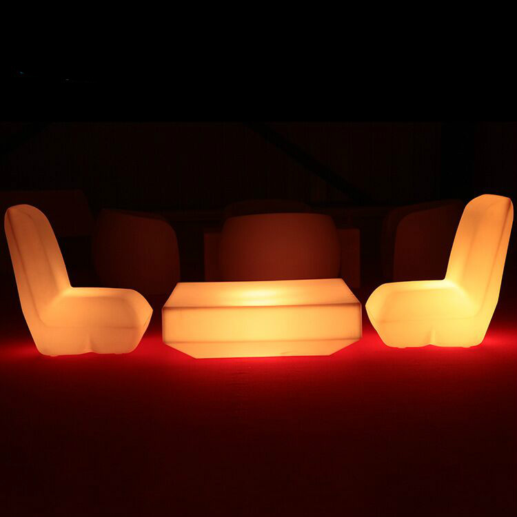 LED Sofa | Commercial illuminated light up sofa chair PE material led furniture sofa for Swimming Pool