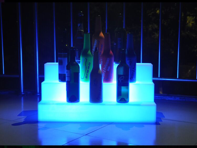 LED light up beer RACK | Party Event Bar Decoration Color changing Terraces led wine rack display with remote controller