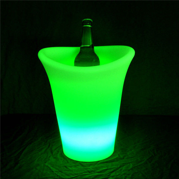 Party Cooler | Factory whole sale LED plastic flashing Ice cooler Bucket for wine champagne beer