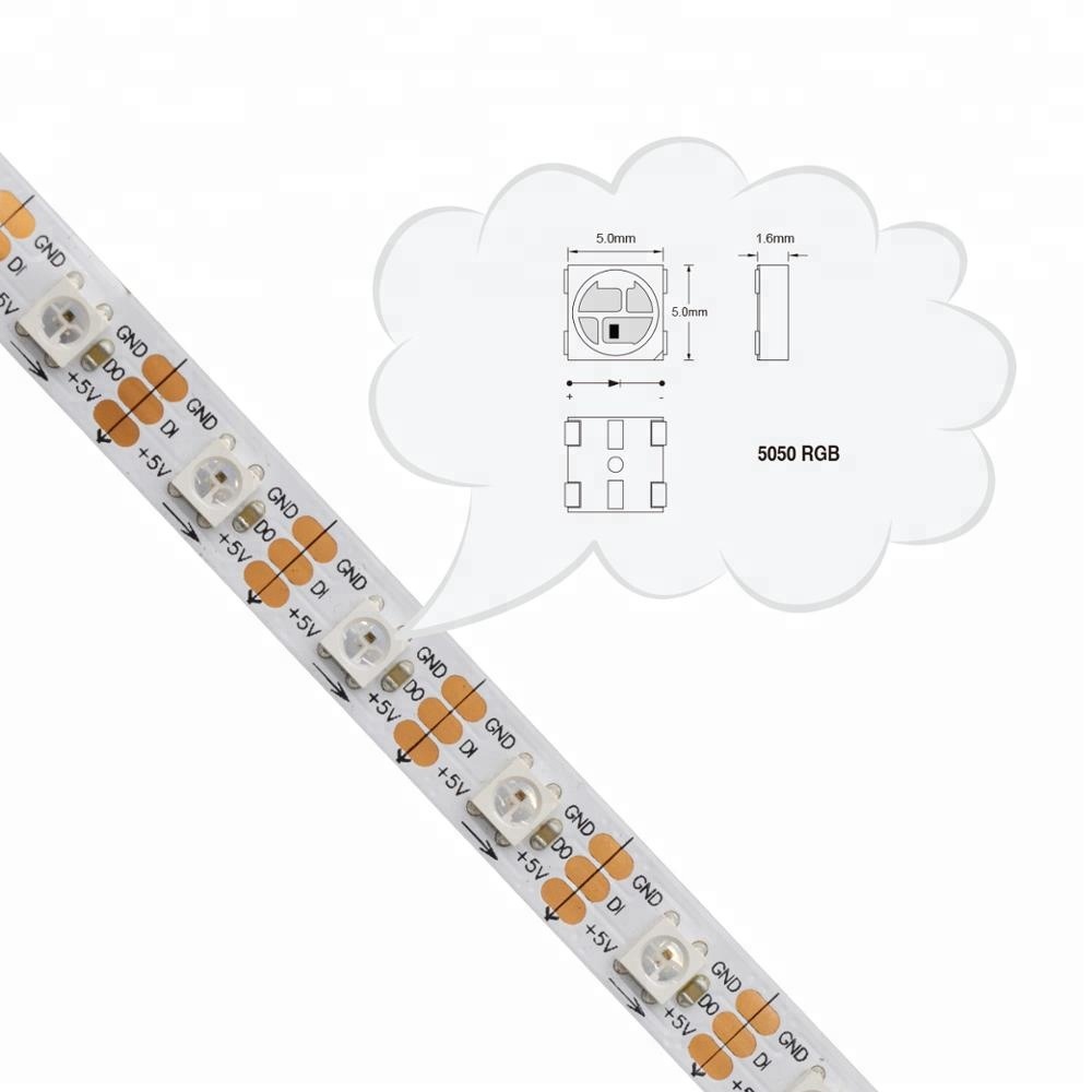 SK6812 Led strip light | Top Quality RGB SK6812 5v Digital Led strip 5050 5M 300LEDs Individually Addressable rgb led strips