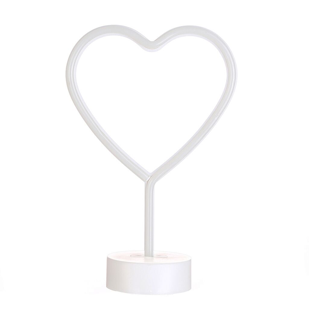 heart neon lamp | Led Neon Lights Heart Shape Sign Art Indoor Decorative Glowing Desk Lamp Night Light
