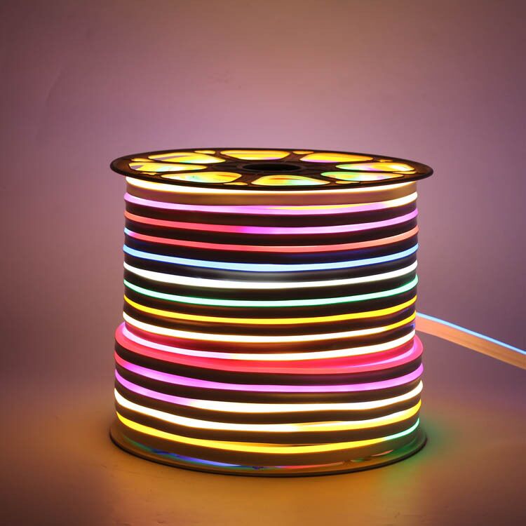 led neon flex rgb | 150ft 24V Flexible LED RGB Neon Flex Stripe Light DIY RGB Decor Lighting 1425mm