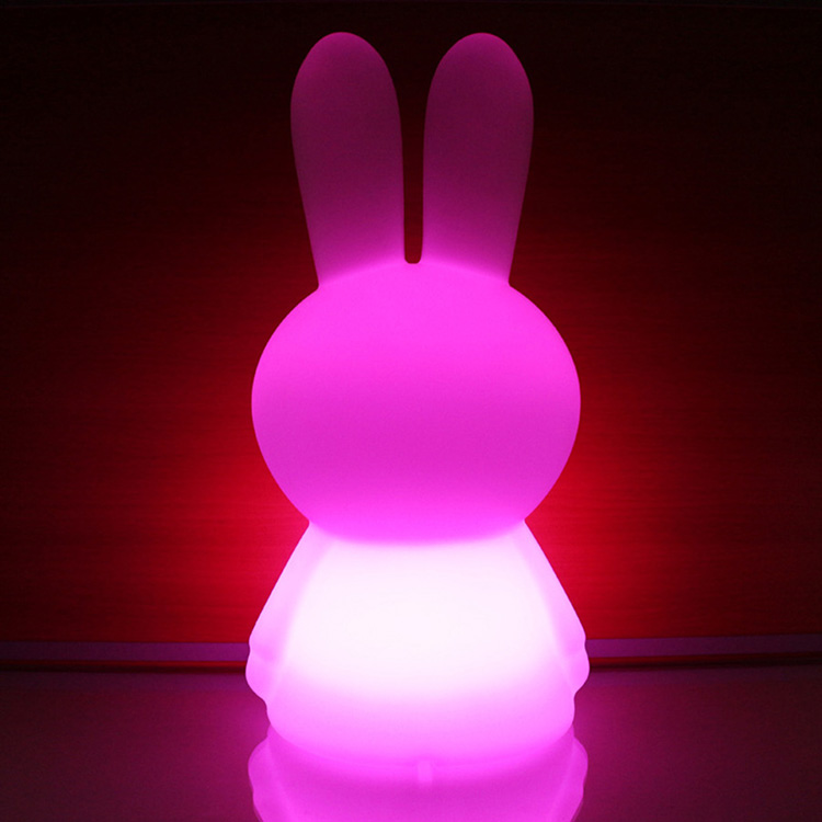 led rabbit | 50cm 16 Colors Change Miffy Lamp Rabbit LED Night Light Glow Furniture