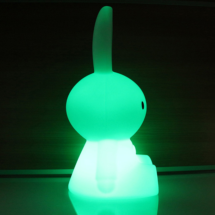 rabbit led night light | 50cm 16 Colors Change Miffy Lamp Rabbit LED Night Light Glow Furniture