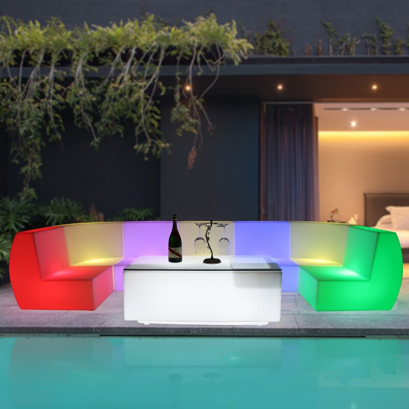 led pool table light | English Style Outdoor LED Lighted Pool Table with Ice Bucket glow in the dark furniture