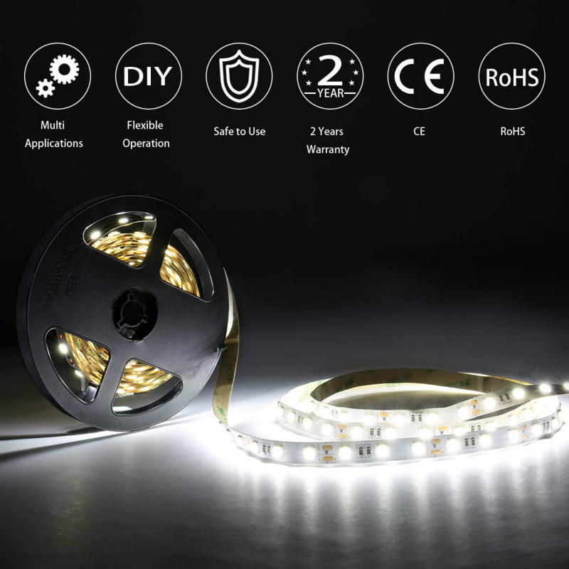 | 5 meter cool white SMD LED strip 5050 12v IP20 60LEDmeter