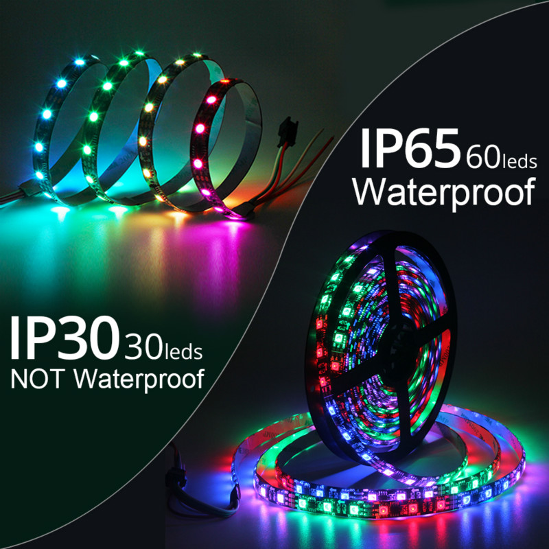 music led strip | Music Reactive LED Strip Set Dream Color WS2811 164ft RGB LED Strip 5050 Kit