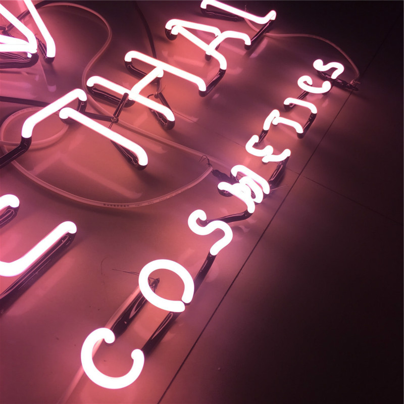 sign led light | Manufacturer Customized 12V Ultra Bright LED Light Sign Amazon Lethal Cosmetics Glass Neon Sign