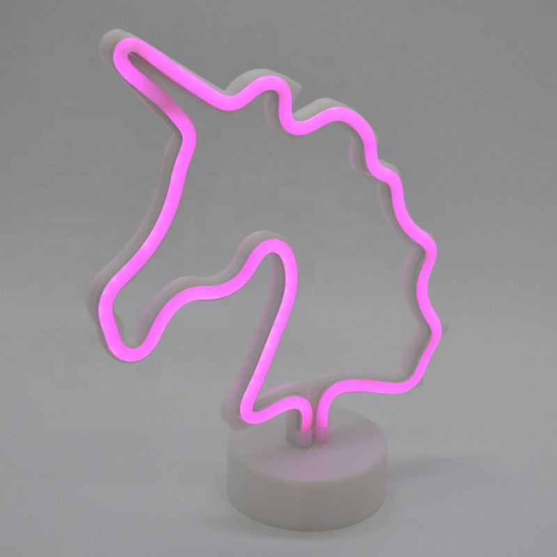 led unicorn night light | LED Custom Table Neon Light Home Desktop Light LED Unicorn Night Light for Bedroom Kids Decoration