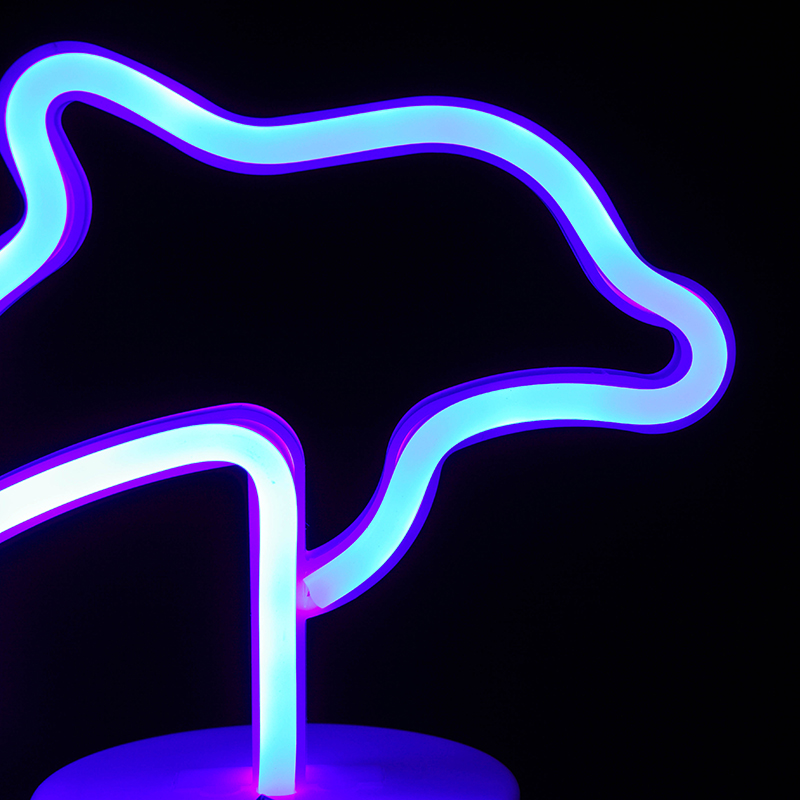 neon light lamp | LED Dolphin Neon Light Birthday Gifts Blue Color LED Restaurant Table Lamp