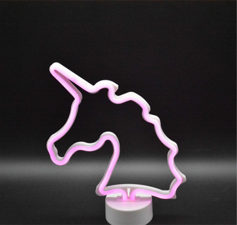 night light unicorn | LED Custom Table Neon Light Home Desktop Light LED Unicorn Night Light for Bedroom Kids Decoration