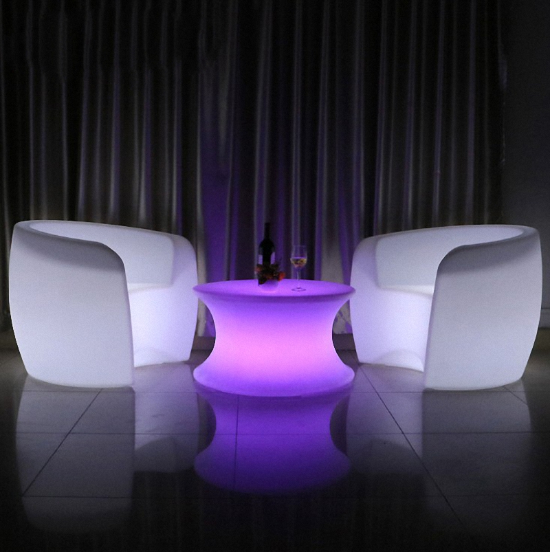 led furniture chair | Plastic Rotomolding LED Furniture Garden Light Chair Bar Stool High Quality light table