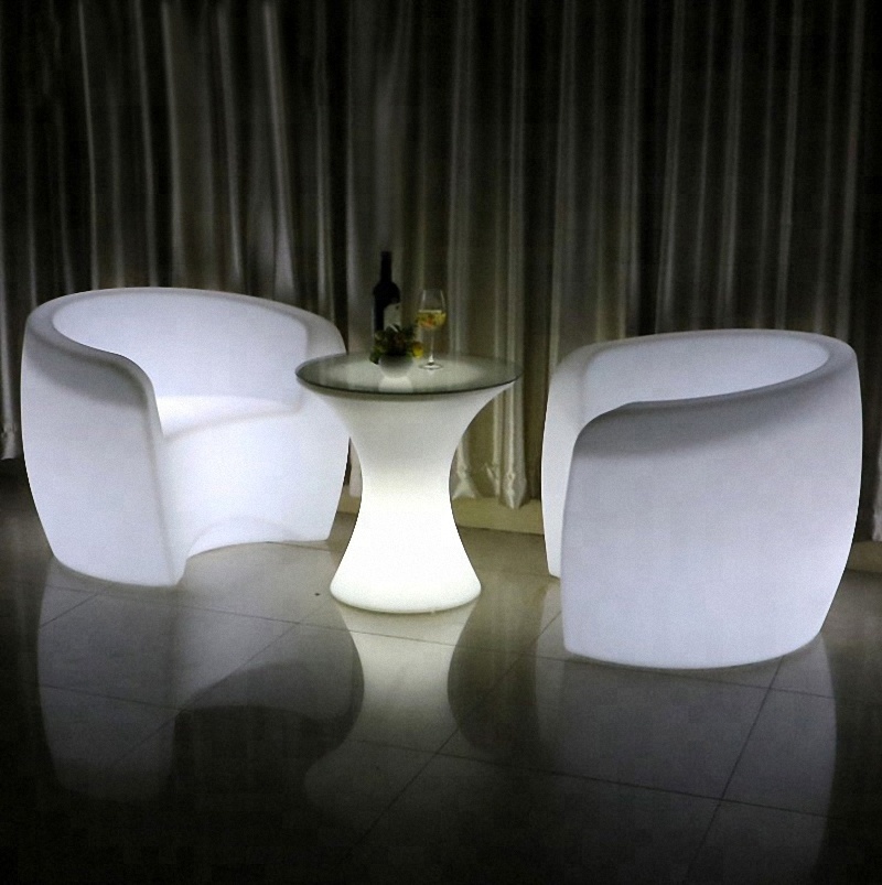 led garden light chair | Plastic Rotomolding LED Furniture Garden Light Chair Bar Stool High Quality light table