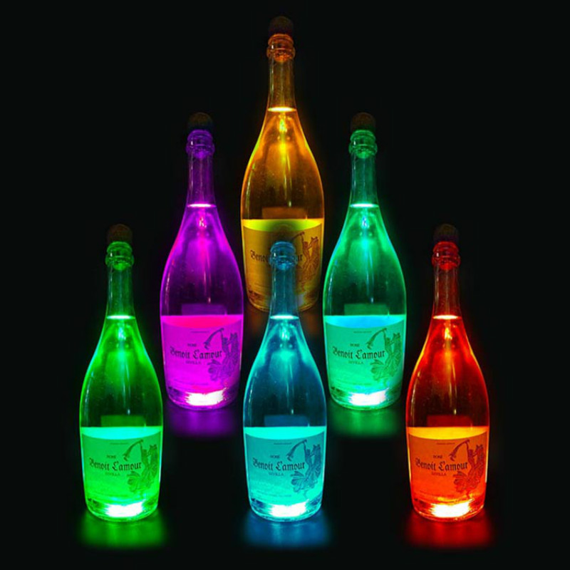 led bottle sticker | Factory Wholesale LED Coaster Sticker Light Drink Cup Bottle OEM Available