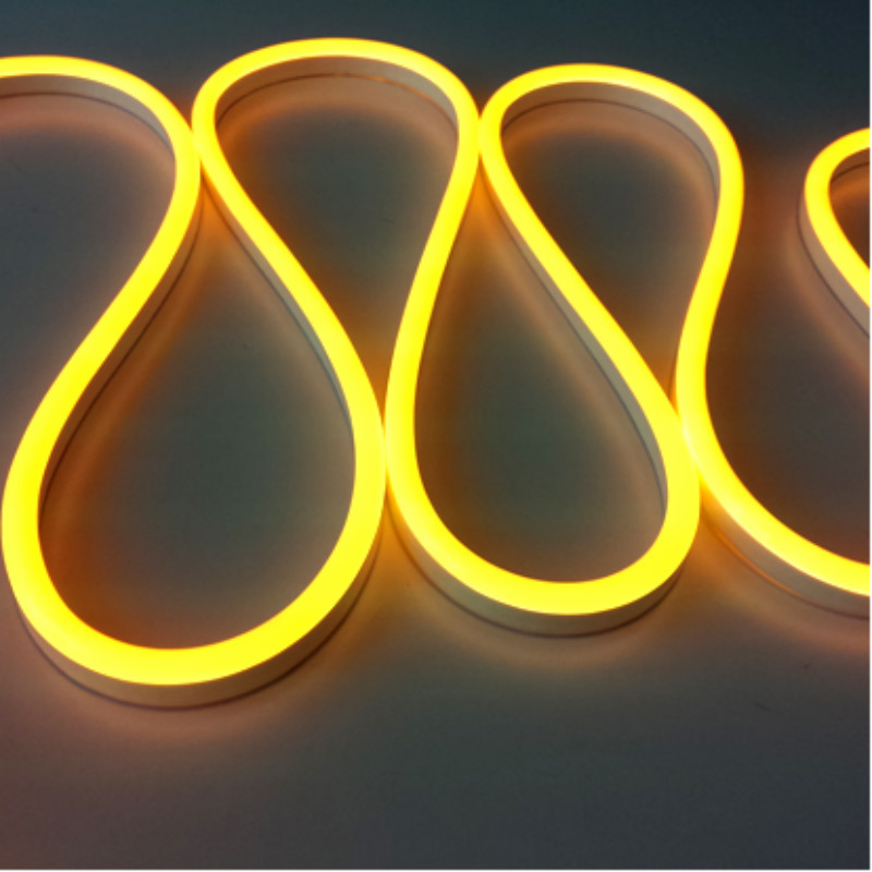 yellow light neon flex | High Brightness 6mm 8mm Silicone Neon Flex 12v 25cm Cut Flexible Neon Strip Tube Light