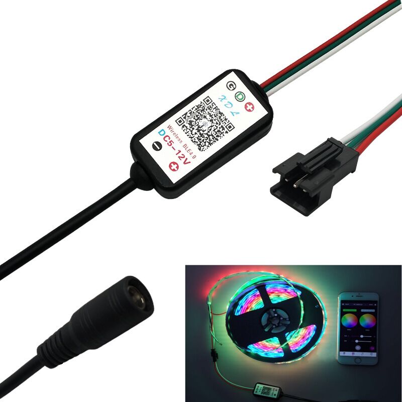 WS2811 led Controller | Mini LED Bluetooth Controller 5 12V Dream Color LED Strip APP Controller WS2811 Pixel