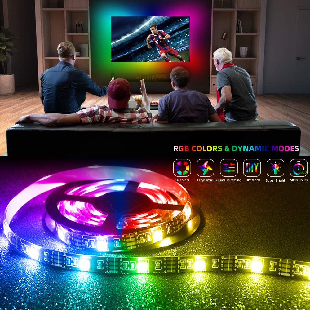 Led backlight strip ambilight | Ambilight TV USB LED Strip light 5050 RGB Dream color ws2812b strip for TV Desktop PC Screen Backlight lighting