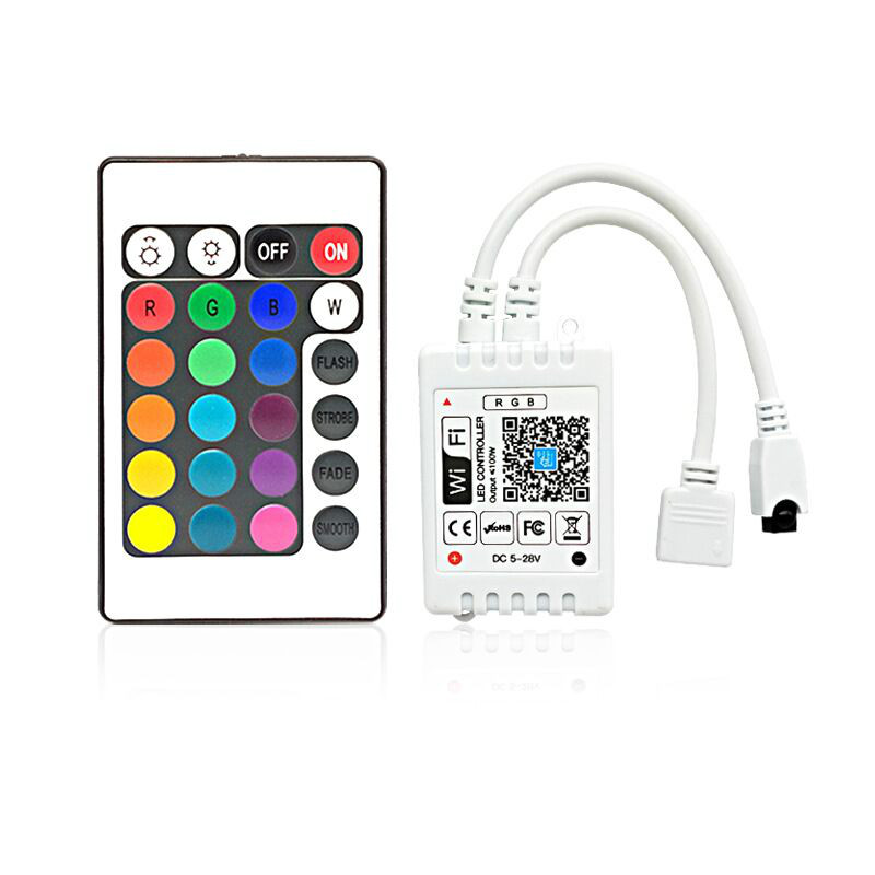 Smart RGBW Controller | LED Strip Controller Wifi DC5 24V WIFI RGB Strip Voice Control Music Controller for RGB Strip Light