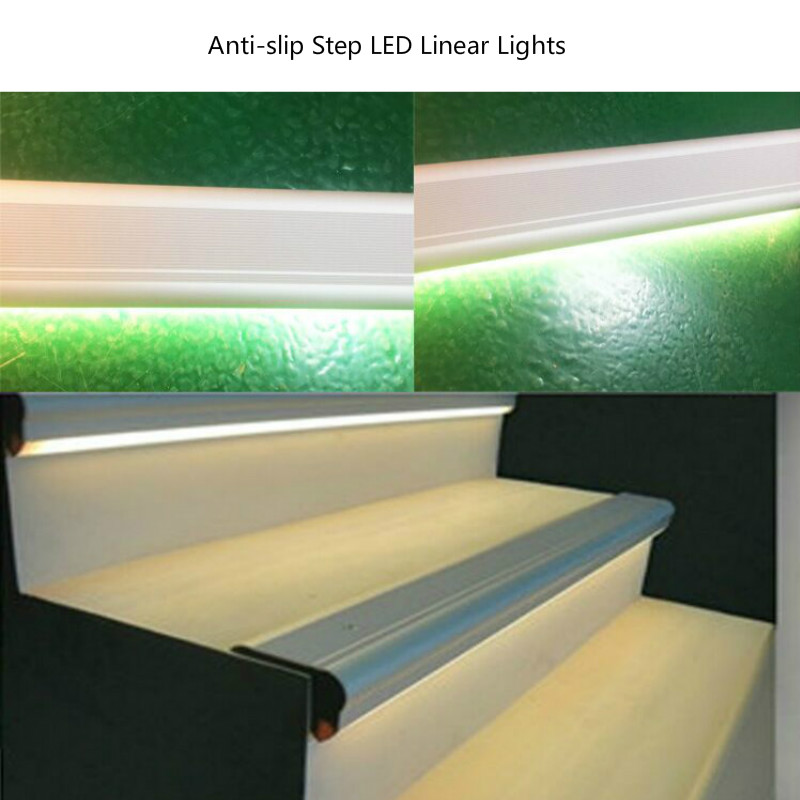 Anti Slip LED Step Lights | Intelligent LED Motion Sensor LED Sensor Stair Strips Light Human Body Induction Motion Sensor Smart Stair Lights