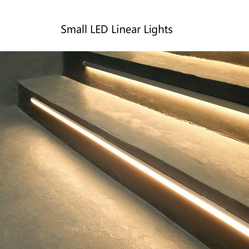 Small LED Liner Step Light | Full Colors RGB Staircase Lighting Wall Automatic Stair Lighting Control Project Installation Smart Sensor LED Stairway