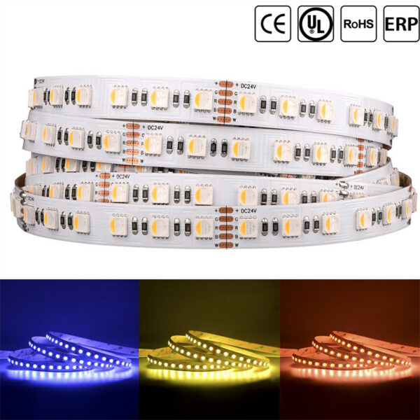 5050 RGBW LED Strip | 4 in 1 RGBW 5050 LED Strip 60leds DC12VDC24V UL Approved RGBW Strip Lights