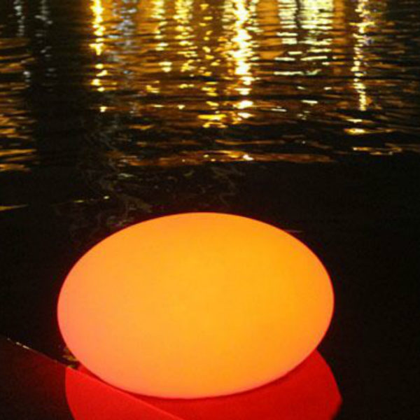 D50xH80cm Flat LED Ball | Waterproof Flat LED Ball Multiple Color Changing Decorative 32 inch LED Egg Light Rechargeable