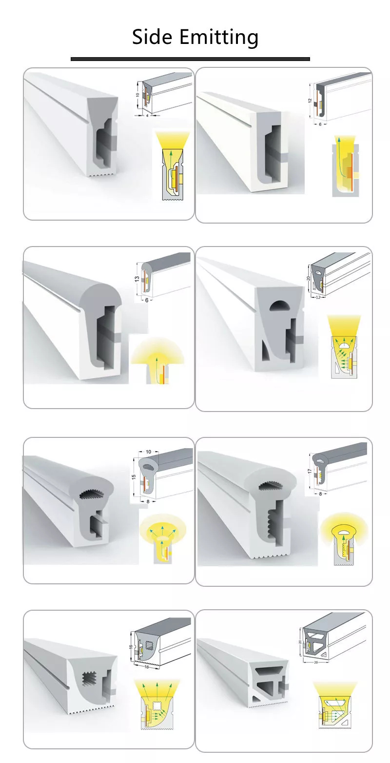 | High Flexible Linear Long LED Wall Light Outdoor Waterproof Ultra Bight 6500K Neon Flex Lights