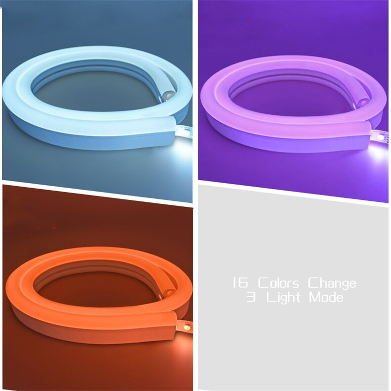 RGB LED Neon Flex | LED NEON LIGHT DC24V Flexible RGB LED Neon Light Strip Waterproof Multi Color Changing RGB LED Rope Light for Home Decoration