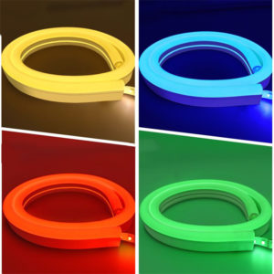 Flex de neón RGB | LED NEON LIGHT DC24V Flexible RGB LED Neon Light Strip Impermeable Multicolor que cambia RGB LED Cuerda de luz para la decoración del hogar