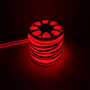 Flex LED Neón Color Rojo | 150ft 24V Rojo Flexible LED Neón Cuerda Luz Interior Exterior Vacaciones Fiesta de San Valentín Decoración Iluminación