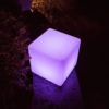 Colorful LED Cube | 12 Rechargeable Glow LED Cube Light Mood Lighting Bedroom Lamp 16 Static Colors 4 Dynamic Models for Indoors Outdoors