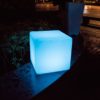 LED stol | Glow LED Cube 8-tommers formlys Oppladbart og trådløst dekorativt lys med 16 RGB-farger og fjernkontroll