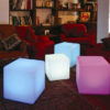 60cm LED Cube Chair | China Factory Wholesale Light up Furniture PE Material Sitting Cube Light 20cm