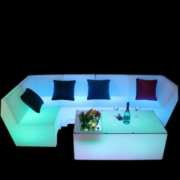 Juego de sofás LED | Led Bar Night Club Furniture led sofa set Outdoor sofa led led furniture sofa recargable con mando a distancia