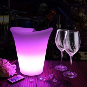 LED vědro na led na víno | Dlouhá životnost RGB Barevně podsvícený LED Nábytek Šampaňské vědro na led Eco Friendly Party Cooler