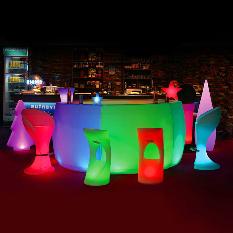 led bar table plastic | 4pcsL165x65xH110cm led bar counter led furniture bar counter illuminated led bar table
