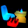 LED Beach Sofa | Commercial illuminated light up sofa chair PE material led furniture sofa for Swimming Pool