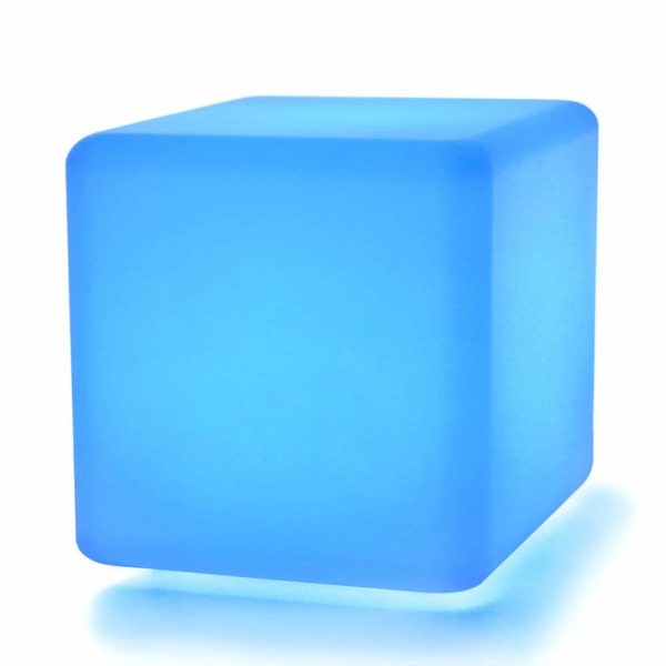 LED Cube | 20cm PE multi color changing lighting led outdoor cube seat IP65 Waterproof