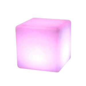 Cube LED d'extérieur | La Chine Usine en gros allument le matériel de PE de meubles s'asseyant la lumière 20cm de cube