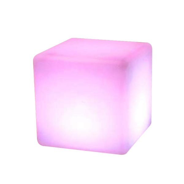 Outdoor LED Cube | China Factory Wholesale Light up Furniture PE Material Sitting Cube Light 20cm