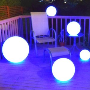 LED-bollicht op zonne-energie | 30cm 12 inch ingebouwd Solar Board LED Ball Light buiten