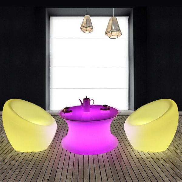 led corner sofa | Light up home LED furniture sofa set Color Changing Remote Control garden luxury sofa