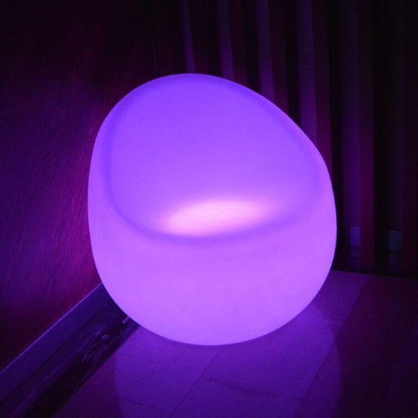 sofa meblowa led | Wodoodporna zewnętrzna plastikowa lekka sofa meblowa podświetlana LED Sofa Krzesła