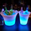 luminous ice bucket | PE Plastic Color Changing led illuminated lighted ice bucket with Remote Controller