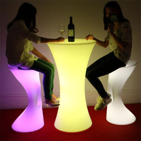 cocktail table led | LED High Table RGB Color Changing Glowing Wedding LED Table Decoration