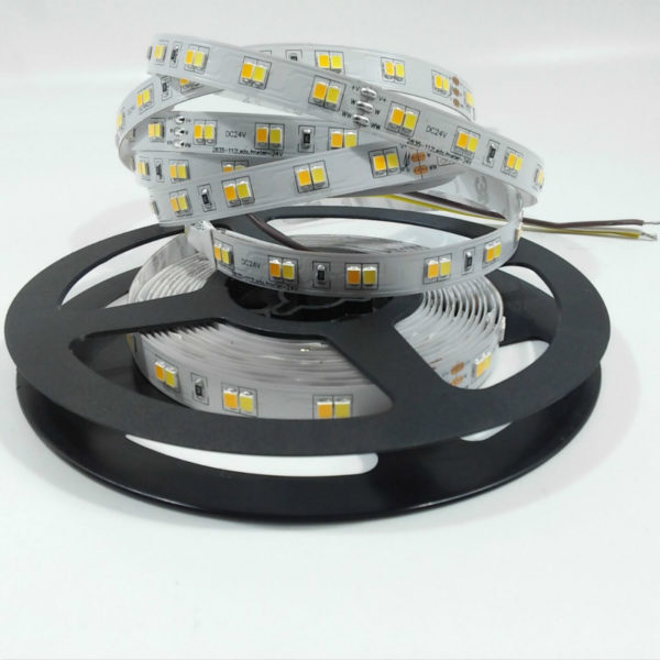 شريط مزدوج أبيض led | أبيض دافئ أبيض بارد SMD 2835 Epistar Dual White LED Strip 112 مصباح لكل متر