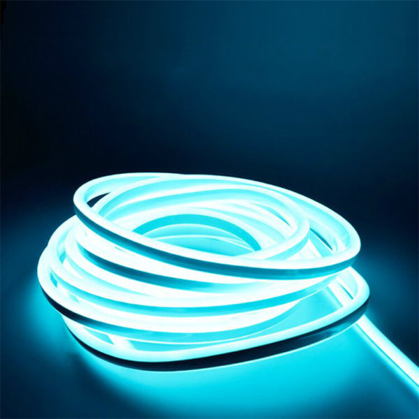 led neon flex | Double Side 12v mini led neon flex light Silicone 816mm Custom ice blue neon light